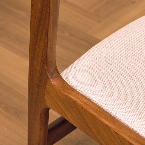 Danish dining chairs in walnut by Farstrup