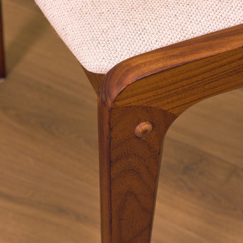 Danish dining chairs in walnut by Farstrup