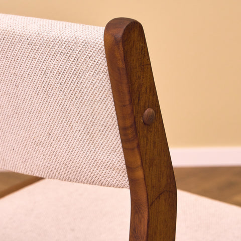 Danish dining chairs in walnut by Farstrup