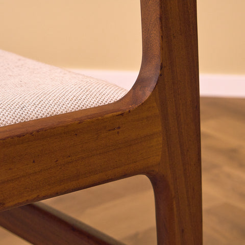 Danish dining chairs in walnut by Farstrup