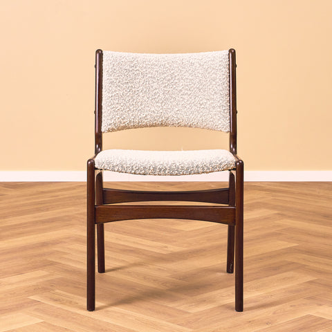 Danish dining chairs in mahogany by Erik Buch, model 98