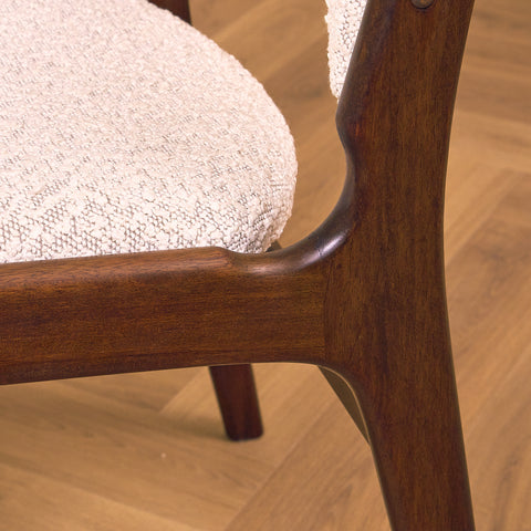 Danish dining chairs in mahogany by Erik Buch, model 98