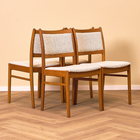 Swedish dining chairs in teak