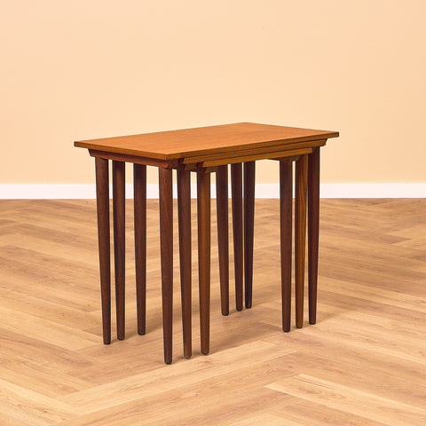 Swedish set of nest of tables in teak