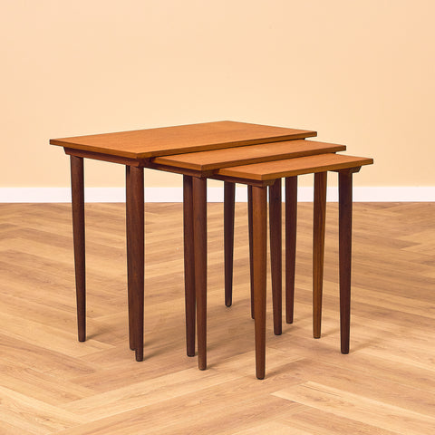 Swedish set of nest of tables in teak