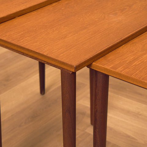 Swedish set of nest of tables in teak