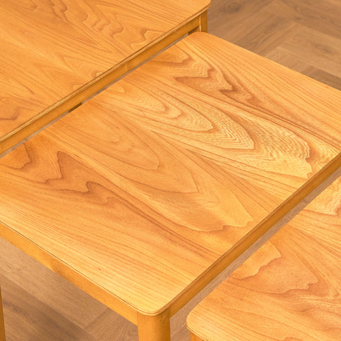 Swedish set of nest of tables in birch