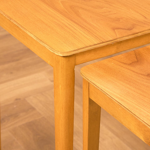 Swedish set of nest of tables in birch