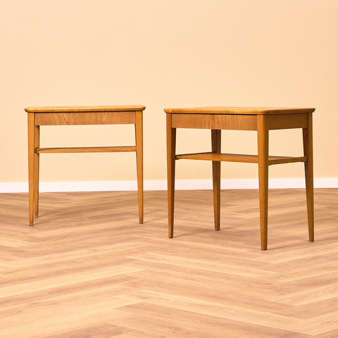 Swedish bedside tables in teak by Svensk Möbelindustri