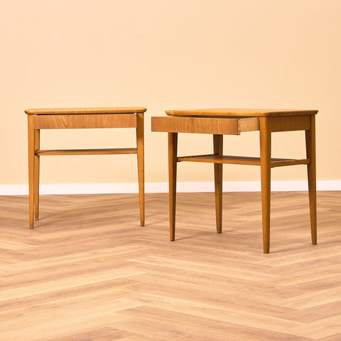 Swedish bedside tables in teak by Svensk Möbelindustri