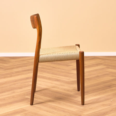 Danish dining chairs in solid teak by Niels Otto Møller, model 77