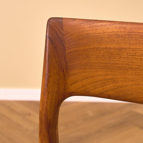 Danish dining chairs in solid teak by Niels Otto Møller, model 77