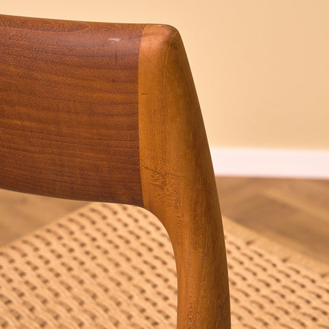 Danish dining chairs in solid teak by Niels Otto Møller, model 77