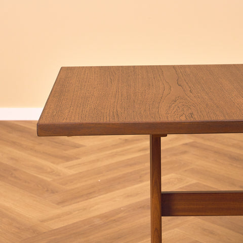 Swedish coffee table in walnut & teak by Skaraborgs Möbelindustri AB, Tibro