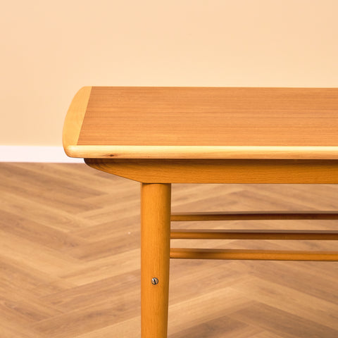 Swedish coffee table in teak and beech
