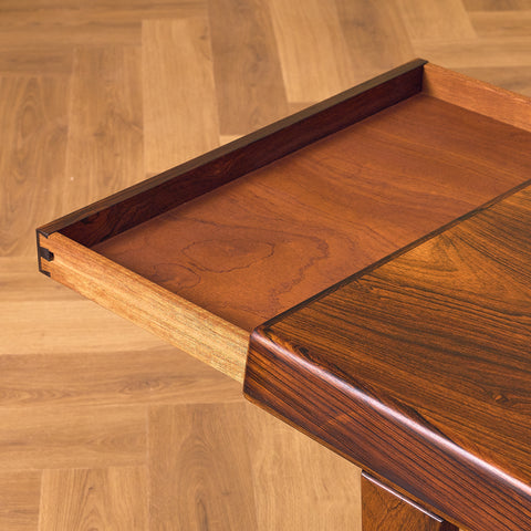 Danish coffee table in Santos rosewood most likely by Johannes Andersen