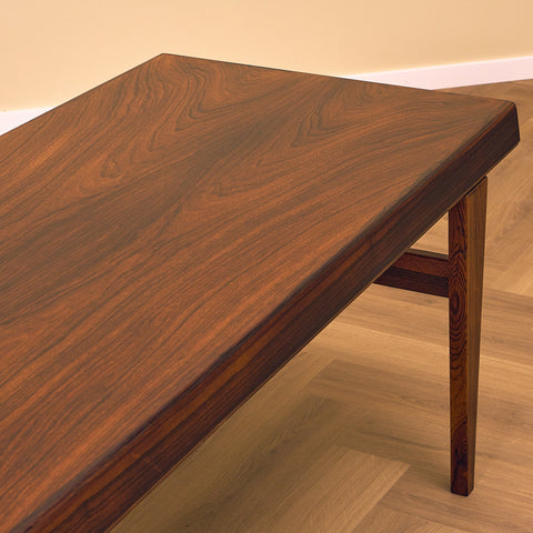 Danish coffee table in Santos rosewood most likely by Johannes Andersen