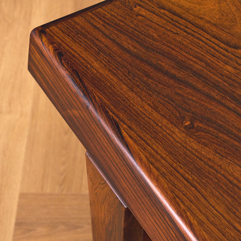 Danish coffee table in Santos rosewood most likely by Johannes Andersen