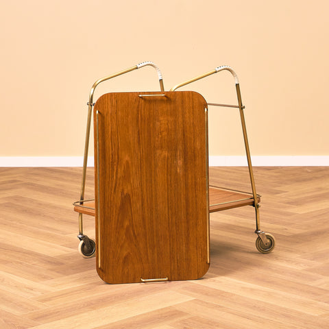 Swedish serving trolley in teak