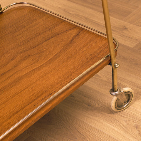 Swedish serving trolley in teak