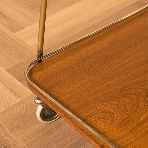 Swedish serving trolley in teak