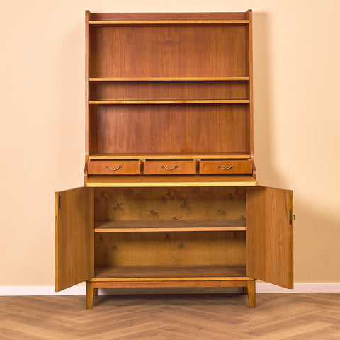 Swedish bookshelf in teak and beech
