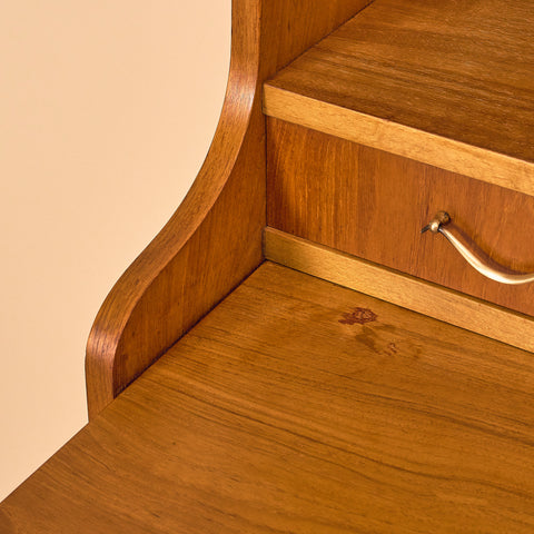 Swedish bookshelf in teak and beech