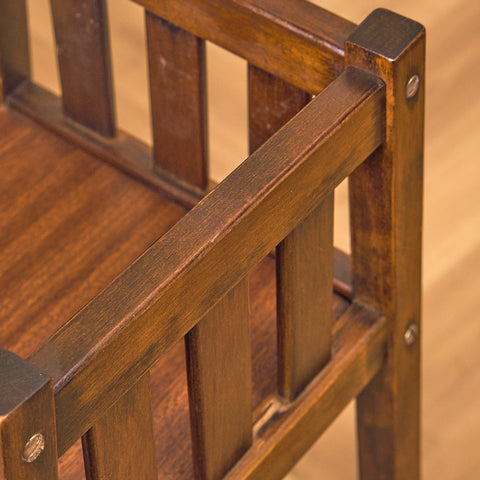 Plant stand / Art nouveau pedestal in mahogany