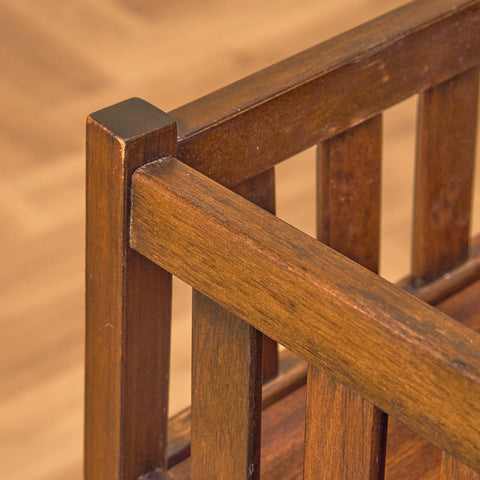 Plant stand / Art nouveau pedestal in mahogany