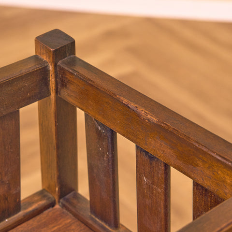 Plant stand / Art nouveau pedestal in mahogany