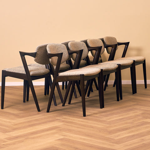 Rare set of 8 dining chairs 'model 42' by Kai Kristiansen for Andersen Møbelfabrik