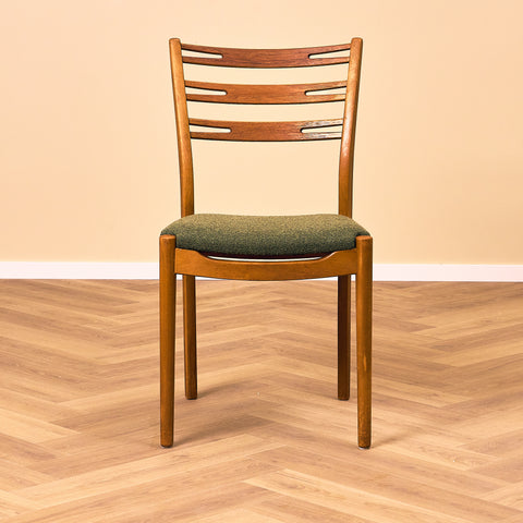Danish set of 4 dining chairs "model 219" in teak & beech by Farstrup