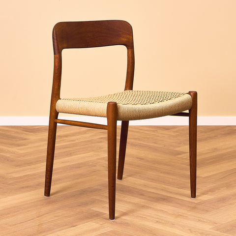 Danish dining chairs in solid teak by Niels Otto Møller for J.L. Møllers, model 75