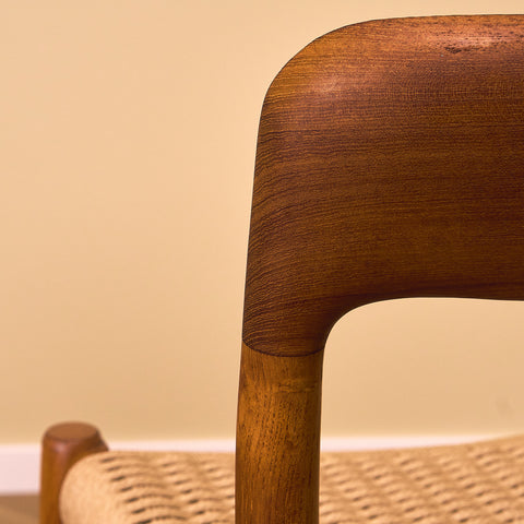 Danish dining chairs in solid teak by Niels Otto Møller for J.L. Møllers, model 75