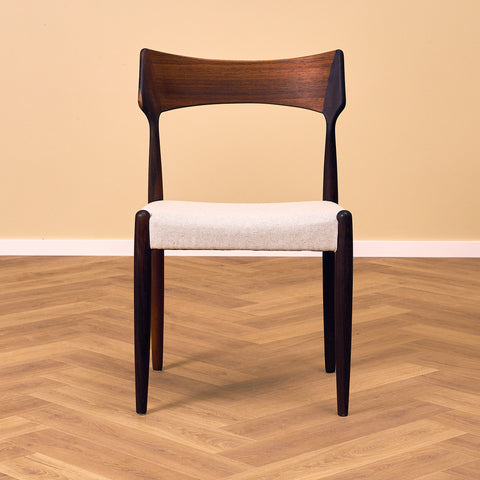 Danish set of 4 dining chairs in Santos rosewood by Christian Linneberg