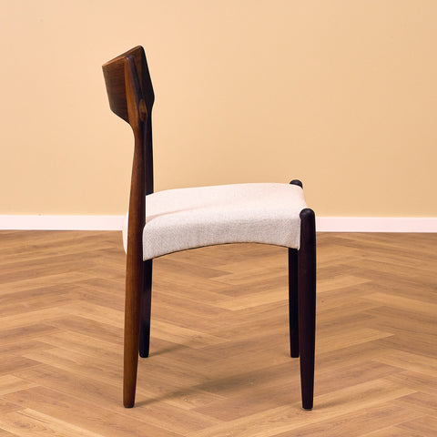 Danish set of 4 dining chairs in Santos rosewood by Christian Linneberg