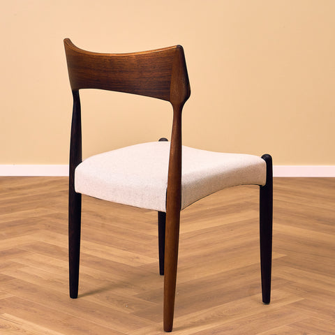 Danish set of 4 dining chairs in Santos rosewood by Christian Linneberg
