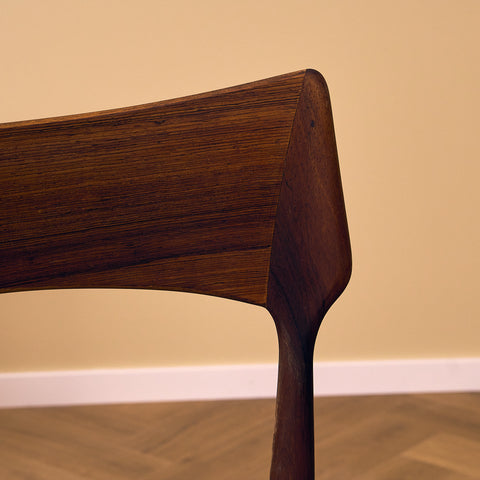 Danish set of 4 dining chairs in Santos rosewood by Christian Linneberg