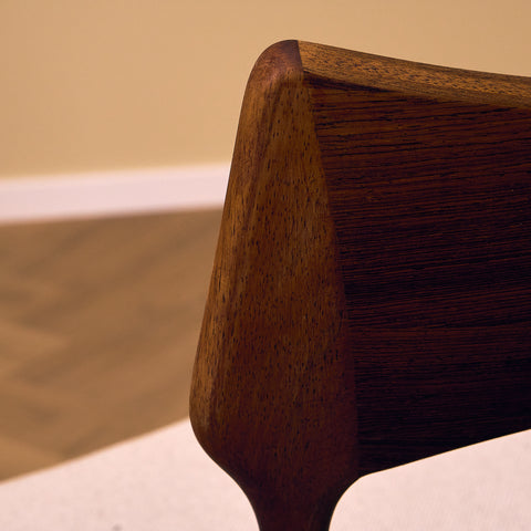 Danish set of 4 dining chairs in Santos rosewood by Christian Linneberg