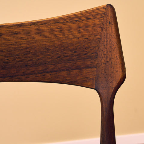 Danish set of 4 dining chairs in Santos rosewood by Christian Linneberg