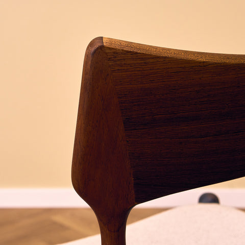 Danish set of 4 dining chairs in Santos rosewood by Christian Linneberg