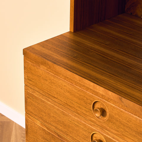 Swedish bookshelf in walnut by Bertil Fridhagen for Bodafors