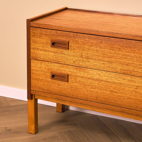 Swedish chest of drawers in teak and beech