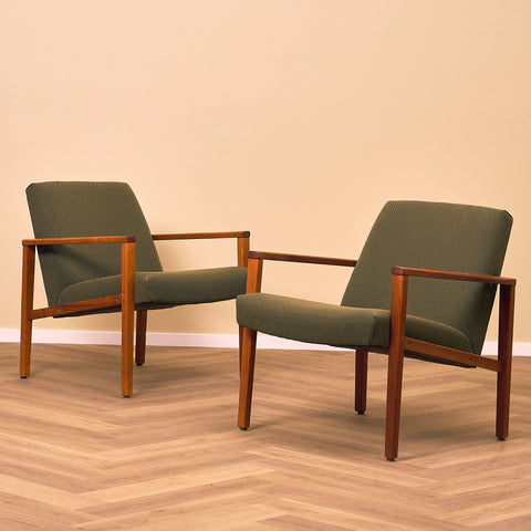 Danish armchairs in solid teak