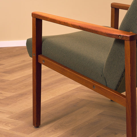 Danish armchairs in solid teak