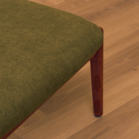 Swedish armchair and stool in teak by Bröderna Andersson, Ekenässjön