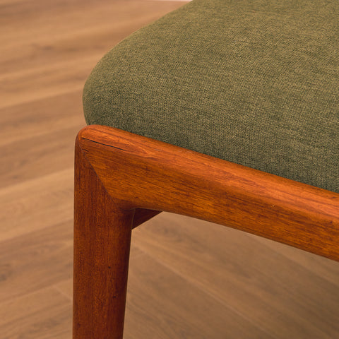 Swedish armchair and stool in teak by Bröderna Andersson, Ekenässjön