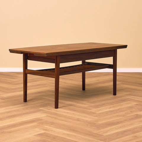 Extendable danish coffee table in teak by Kai Kristiansen for Vildbjerg Møbelfabrik