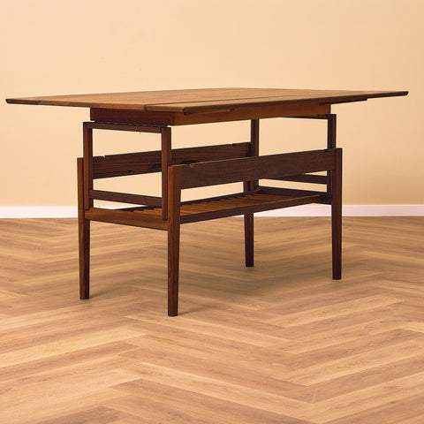 Extendable danish coffee table in teak by Kai Kristiansen for Vildbjerg Møbelfabrik