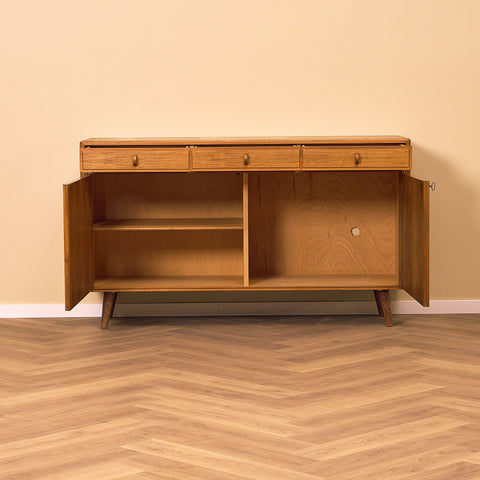 Swedish sideboard in walnut by Bertil Fridhagen for Bodafors, model 'Fasett'